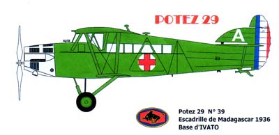 Potez 29 de l'escadrille de Madagascar